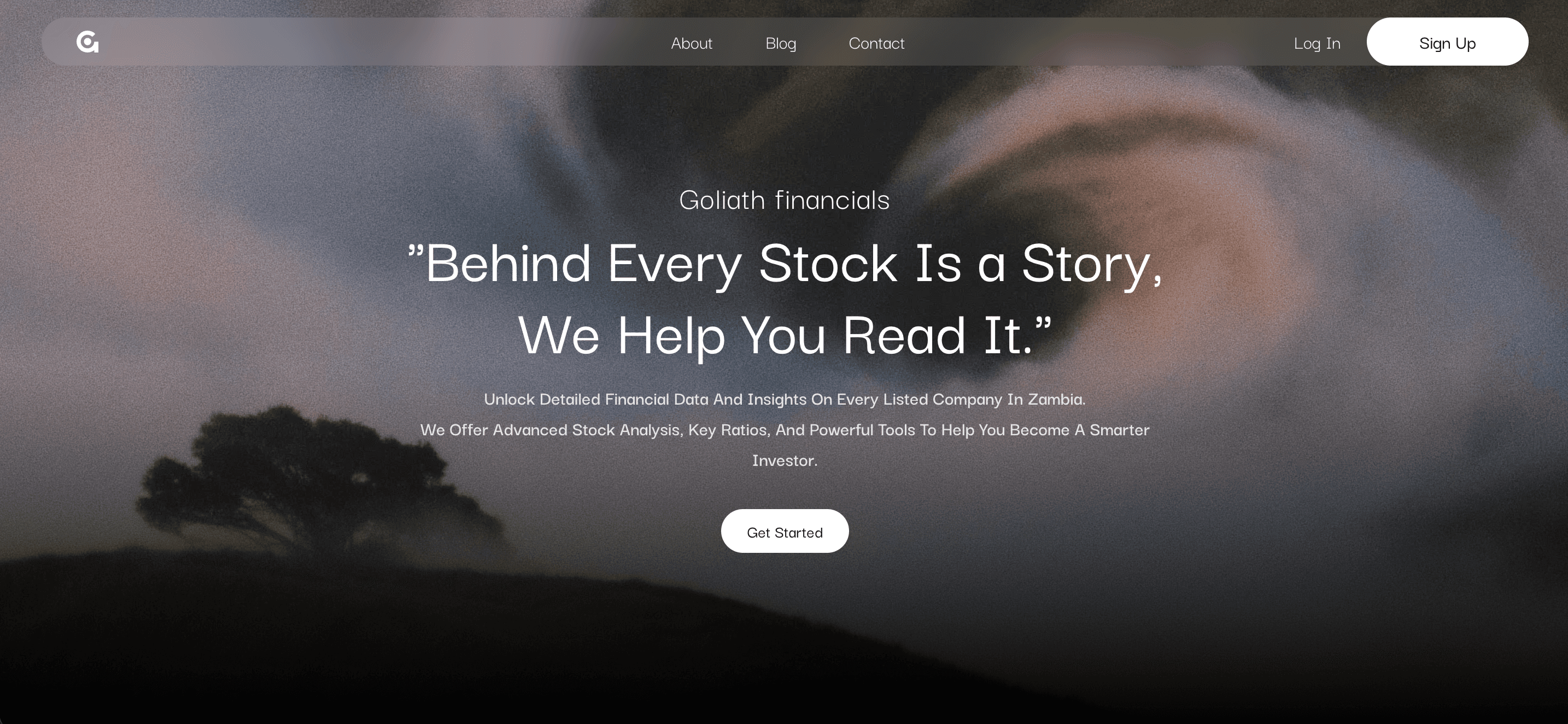 GOLIATH FINANCIALS website preview